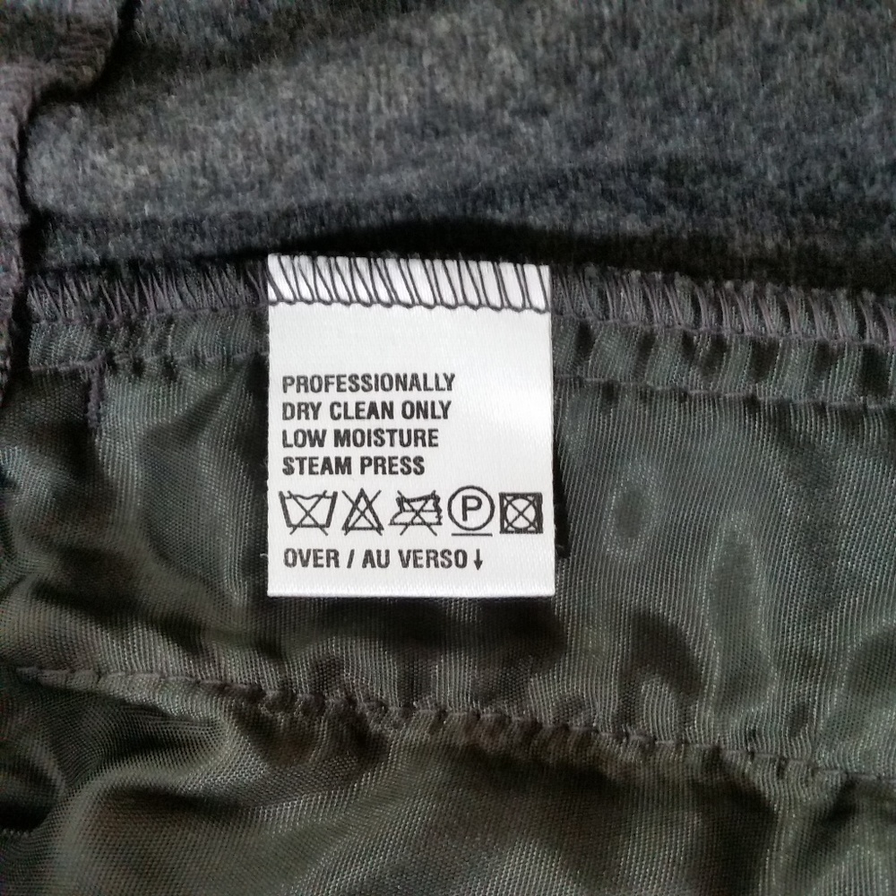 Men's 100% Wool Drop crotch Drawstring Pants Gray - Picture 5 of 6